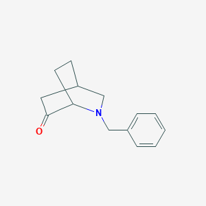 molecular formula C14H17NO B8300242 2-Benzyl-2-azabicyclo[2.2.2]octan-6-one CAS No. 41959-26-6