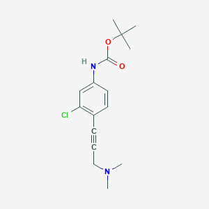 molecular formula C16H21ClN2O2 B8300304 [3-Chloro-4-(3-dimethylamino-prop-1-ynyl)-phenyl]-carbamic Acid Tert-butyl Ester 