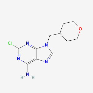 2-Chloro-9-(tetrahydro-2H-pyran-4-ylmethyl)-9H-purin-6-amine