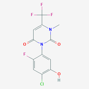 1-methyl-6-trifluoromethyl-3-(4-chloro-2-fluoro-5-hydroxyphenyl)-2,4(1H,3H)-pyrimidinedione