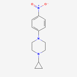 molecular formula C13H17N3O2 B8300541 1-Cyclopropyl-4-(4-nitro-phenyl)-piperazine 