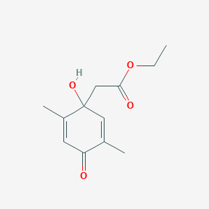 Ethyl (1-hydroxy-2,5-dimethyl-4-oxocyclohexa-2,5-dien-1-yl)acetate