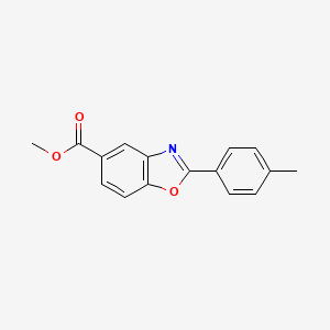 molecular formula C16H13NO3 B8300783 Methyl 2-(4-methylphenyl)-5-benzoxazolecarboxylate 