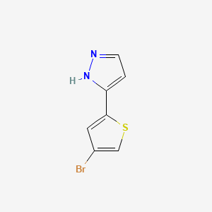 molecular formula C7H5BrN2S B8300915 3-(4-bromo-2-thienyl)-1H-pyrazole 