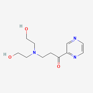 molecular formula C11H17N3O3 B8300962 N,N-bis(2-hydroxyethyl)aminoethyl-2-pyrazylketone 