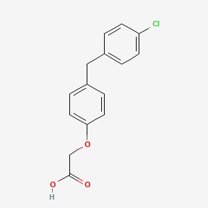 molecular formula C15H13ClO3 B8301189 Acetic acid, 2-(4-(4-chlorobenzyl)phenoxy)- CAS No. 57081-28-4