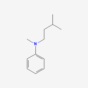 molecular formula C12H19N B8301231 N-methyl-N-(3-methylbutyl)-aniline 