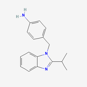 molecular formula C17H19N3 B8301334 4-[(2-isopropyl-1H-benzimidazol-1-yl)methyl]aniline 