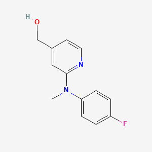 molecular formula C13H13FN2O B8301375 [2-(4-fluoro-N-methylanilino)pyridin-4-yl]methanol 