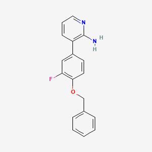 3-(4-(Benzyloxy)-3-fluorophenyl)pyridin-2-amine
