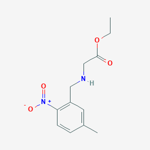 molecular formula C12H16N2O4 B8301476 Ethyl (5-methyl-2-nitrobenzyl)aminoacetate 