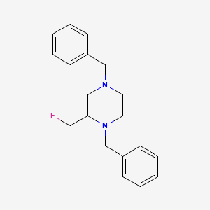 molecular formula C19H23FN2 B8301514 1,4-Dibenzyl-2-(fluoromethyl)piperazine 