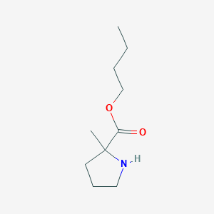 molecular formula C10H19NO2 B8301916 Butyl 2-methylpyrrolidine-2-carboxylate 