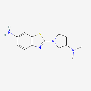 molecular formula C13H18N4S B8301985 2-(3-Dimethylamino-pyrrolidin-1-yl)-benzothiazol-6-ylamine 
