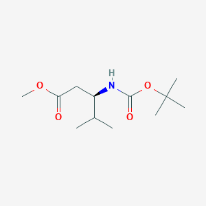 molecular formula C12H23NO4 B8302073 Methyl (R)-3-(tert-butoxycarbonylamino)-4-methylpentanoate 