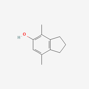 molecular formula C11H14O B8302376 4,7-Dimethyl-5-hydorxyindane 
