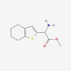 molecular formula C11H15NO2S B8302440 Methyl 2-amino-2-(4,5,6,7-tetrahydrobenzothiophen-2-yl)acetate 