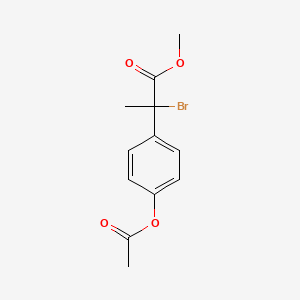 Methyl 2-(4-acetoxyphenyl)-2-bromopropionate