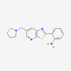 2-(6-(Pyrrolidin-1-ylmethyl)thiazolo[5,4-b]pyridin-2-yl)aniline