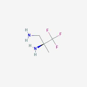 molecular formula C4H9F3N2 B8302742 (2S)-3,3,3-Trifluoro-2-methylpropane-1,2-diamine CAS No. 911424-53-8