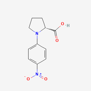 molecular formula C11H12N2O4 B8302780 1-(4-Nitrophenyl)-D-proline CAS No. 791850-25-4