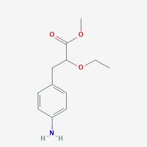molecular formula C12H17NO3 B8302876 Methyl 2-ethoxy-3-(4-aminophenyl)propionate 