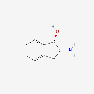 molecular formula C9H11NO B8302943 (1S)-2-Amino-2,3-dihydro-1H-inden-1-ol 