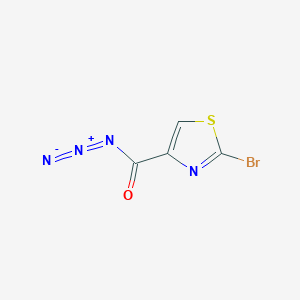 molecular formula C4HBrN4OS B8303160 2-Bromo-thiazole-4-carbonyl azide 