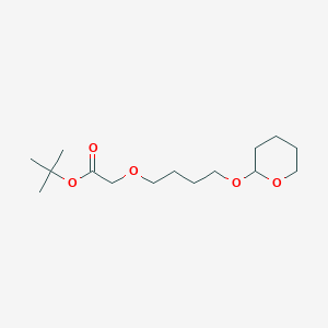 molecular formula C15H28O5 B8303239 2-[4-(2-tetrahydropyranyloxy)butyloxy]acetic Acid Tert-Butyl Ester 