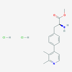 molecular formula C17H22Cl2N2O2 B8303341 methyl (2S)-2-amino-3-[4-(2,3-dimethylpyridin-4-yl)phenyl]propanoate;dihydrochloride 