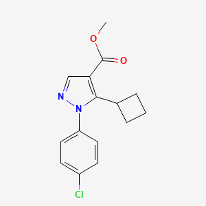 Methyl 1-(4-chlorophenyl)-5-cyclobutyl-pyrazole-4-carboxylate