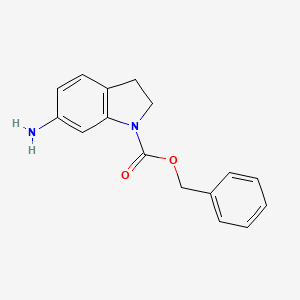 molecular formula C16H16N2O2 B8303404 Benzyl 6-aminoindoline-1-carboxylate 