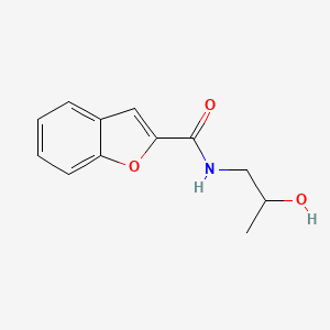 molecular formula C12H13NO3 B8303592 N-(2-hydroxypropyl)-1-benzofuran-2-carboxamide 