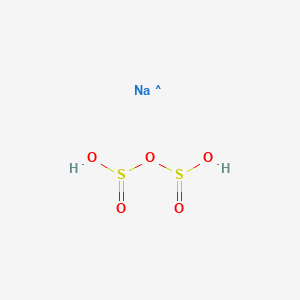 molecular formula H2NaO5S2 B8303597 Sodium pyrosulfurous acid CAS No. 7757-74-6