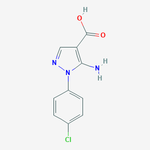 molecular formula C10H8ClN3O2 B083036 5-amino-1-(4-chlorophenyl)-1H-pyrazole-4-carboxylic acid CAS No. 14678-90-1