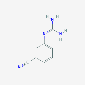 molecular formula C8H8N4 B8303691 (3-Cyanophenyl)guanidine 