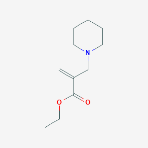 molecular formula C11H19NO2 B8303711 Ethyl 2-piperidinomethylacrylate 