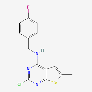 2-Chloro-6-methyl-4-(4-fluorobenzylamino)-thieno-[2,3-d]-pyrimidine