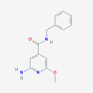 molecular formula C14H15N3O2 B8303973 2-amino-N-benzyl-6-methoxyisonicotinamide 