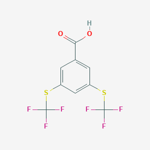 molecular formula C9H4F6O2S2 B008304 3,5-bis(trifluoromethylsulfanyl)benzoic Acid CAS No. 102117-40-8