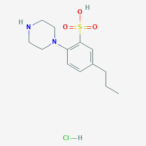 2-(1-Piperazinyl)-5-propylbenzenesulfonic acid hydrochloride