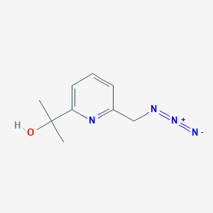 molecular formula C9H12N4O B8304016 2-[6-(Azidomethyl)-2-pyridyl]propan-2-ol 