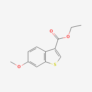 molecular formula C12H12O3S B8304197 Ethyl 6-methoxybenzo[b]thiophene-3-carboxylate 