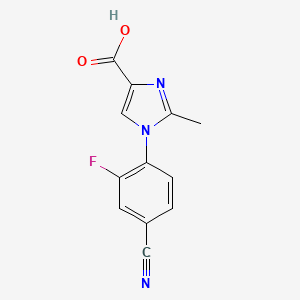 1-(4-Cyano-2-fluorophenyl)-2-methyl-1H-imidazole-4-carboxylic acid