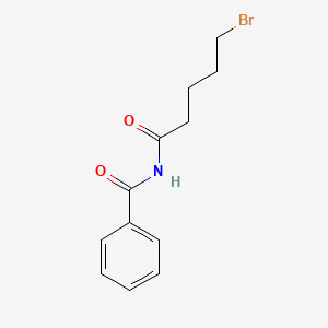 molecular formula C12H14BrNO2 B8304258 N-benzoyl-5-bromovaleramide 