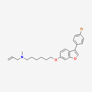 molecular formula C24H28BrNO2 B8304314 Allyl-{6-[3-(4-bromo-phenyl)-benzofuran-6-yloxy]-hexyl-}-methyl-amin 