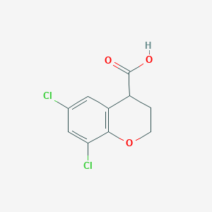 molecular formula C10H8Cl2O3 B8304456 6,8-Dichloro-chroman-4-carboxylic acid 