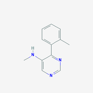 molecular formula C12H13N3 B8304493 N-methyl-4-o-tolylpyrimidin-5-amine 