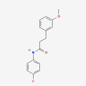 molecular formula C16H16FNO2 B8304839 N-(4-fluorophenyl)-3-(3-methoxyphenyl)propanamide 
