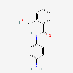 molecular formula C14H14N2O2 B8304884 N-(4-Aminophenyl)-2-hydroxymethylbenzamide 
